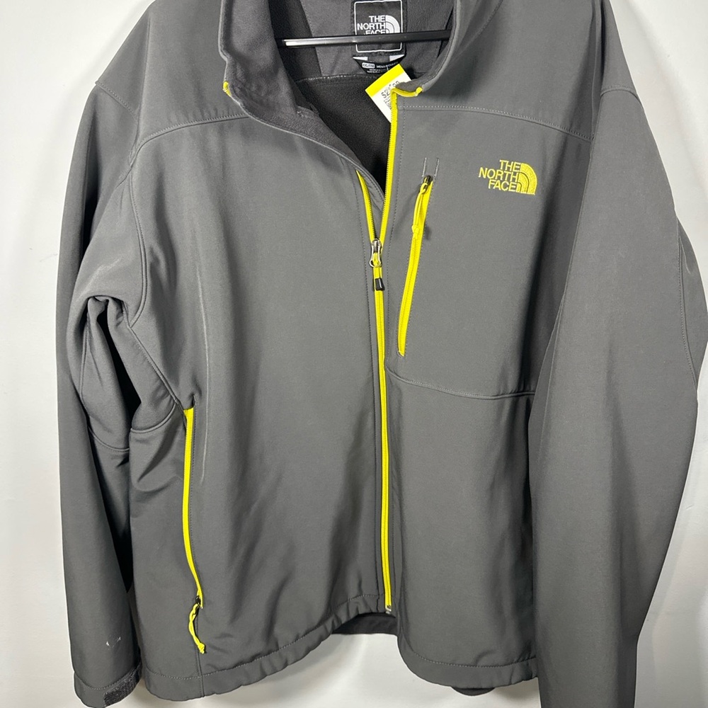 The North Face Softshell Jacket Mens XXL Gray Full Zip Windproof